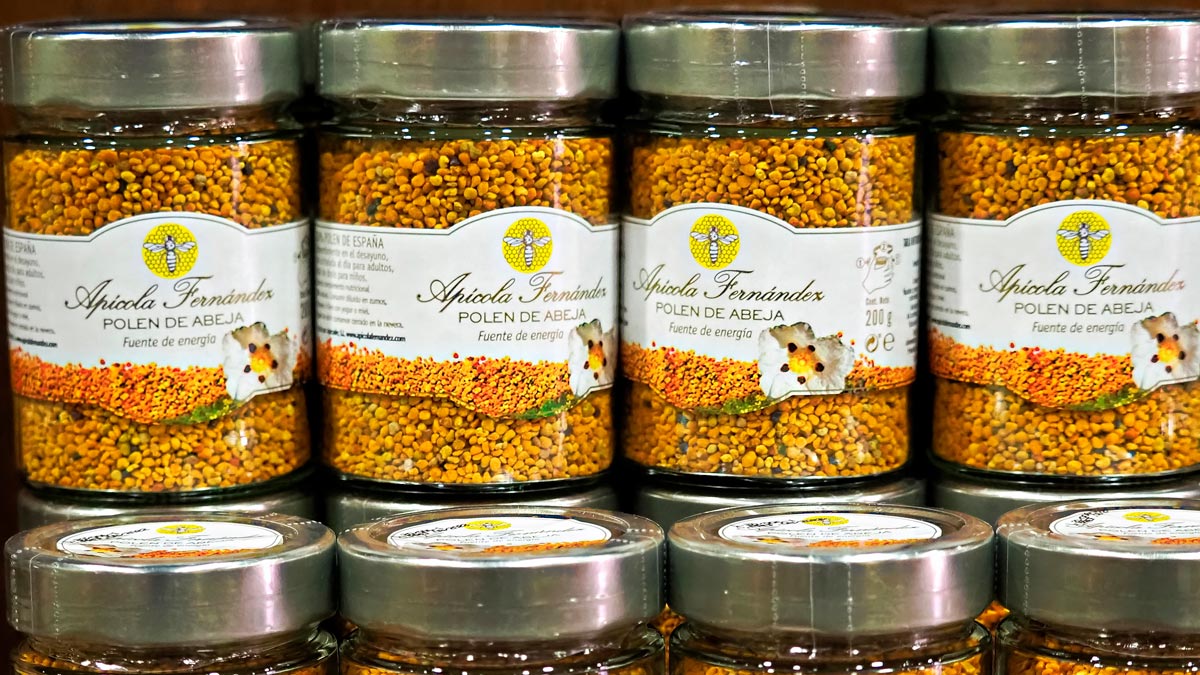 Polen de abeja natural de Salamanca envasado por Apícola Fernández